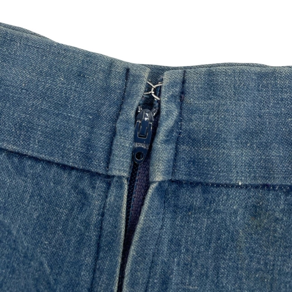 1970 Born Free Women's Skirt Patchwork Blue Denim Vintage Small - Picture 8 of 8